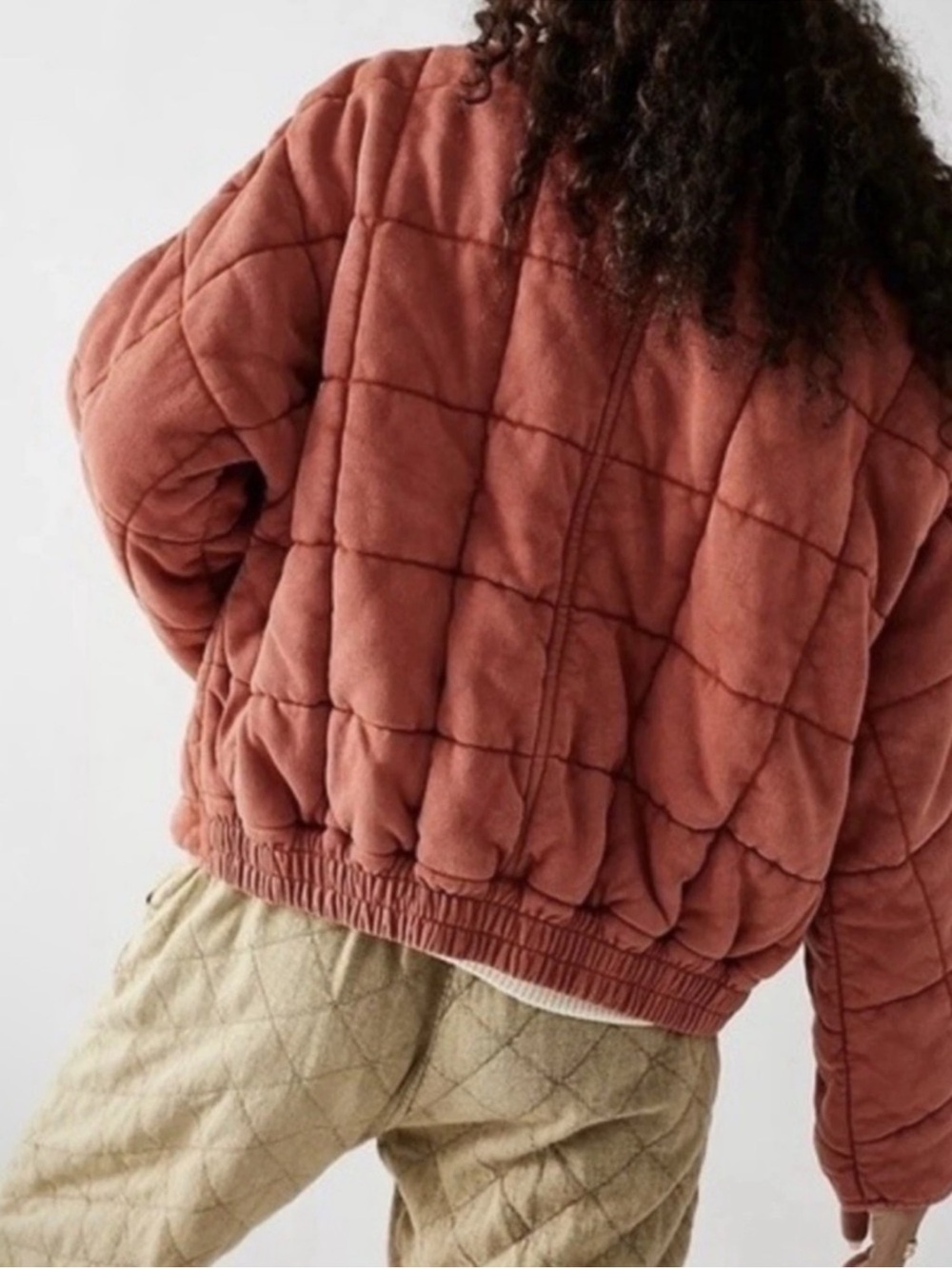 FREE PEOPLE Quilted Oversized Puffer Jacket - Rust - Picture 2 of 4